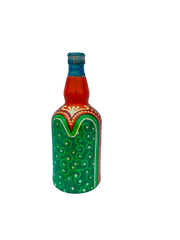 Hand Painted Glass Bottle Art for Home and Office Decor | Recycled Bottle Decor | Bottle Light| Bottle Vase | Glass Bottle Decor | Rajarani