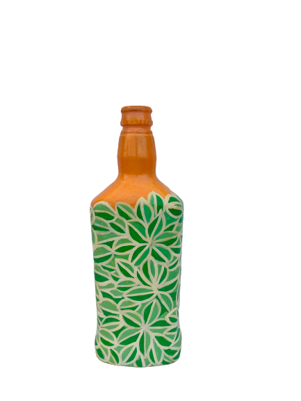 Hand Painted Glass Bottle Art for Home and Office Decor Lotus | Recycled Bottle Decor | Bottle Light| Bottle Vase | Glass Bottle Decor