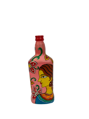 Hand Painted Glass Bottle Art for Home and Office Decor | Recycled Bottle Decor | Bottle Light| Bottle Vase | Glass Bottle Decor