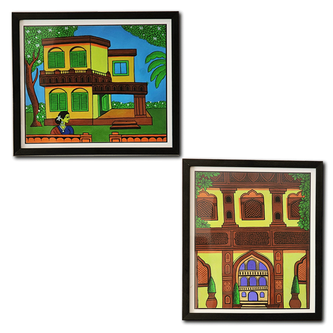 Craftooba Framed Artwork Combo Length- 35 cm, Breadth-31 cm, | Paintings | Framed Paintings | Art | Indian painting