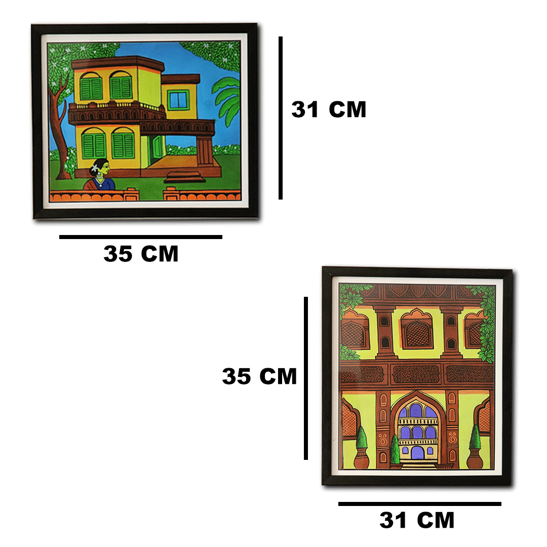 Craftooba Framed Artwork Combo Length- 35 cm, Breadth-31 cm, | Paintings | Framed Paintings | Art | Indian painting