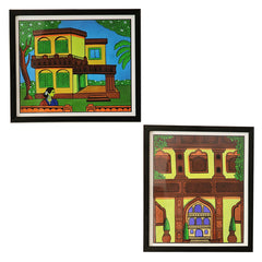 Craftooba Framed Artwork Combo Length- 35 cm, Breadth-31 cm, | Paintings | Framed Paintings | Art | Indian painting