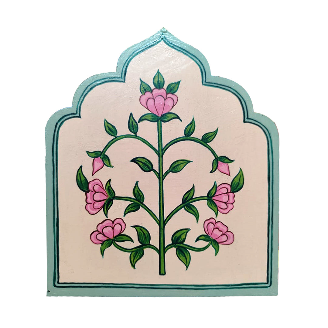 Product image Wooden Hand painted and hand crafted decorative wall plates of a women | wall hangings | wall decor | Home Decor | Office Decor | Mughal Art | Floral