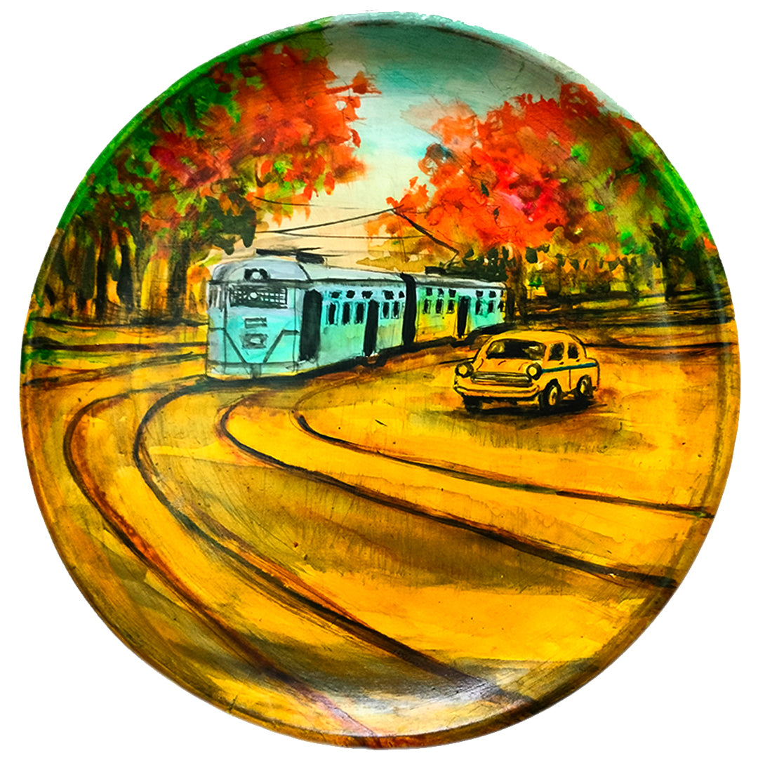 Craftooba Love Wall plate - Transport of Kolkata