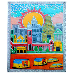 Craftooba cultural capital of India or city of Temples - Chennai Inspired Printed Canvas | Canvas | Stretched Canvas Art Print