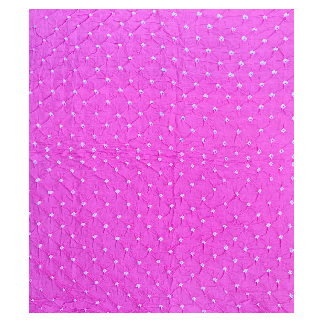 Craftooba Hand bandhni work cotton blouse material Pink | Blouse piece |