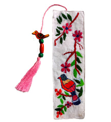 Craftooba Hand Embroidered Bird Bookmarks for Book Lovers | Gift for Readers (6 Inches x 2.2 Inches).