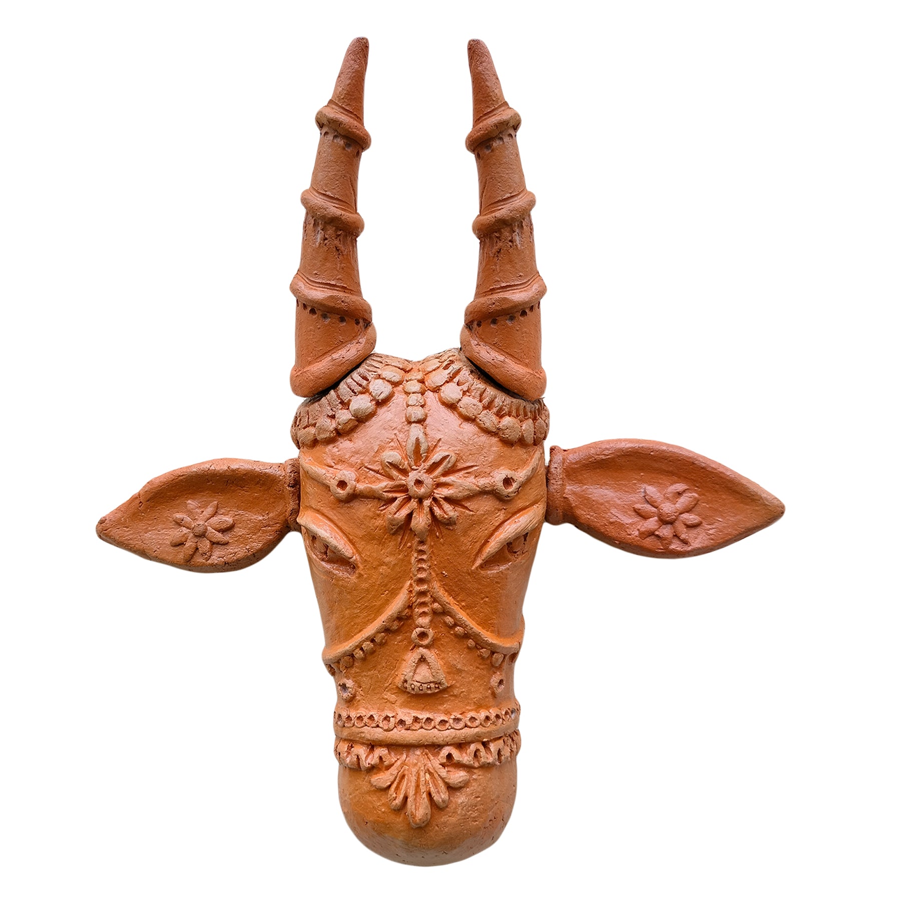 Terracotta Cow Head Wall Décor – Handcrafted Elegance for Your Home