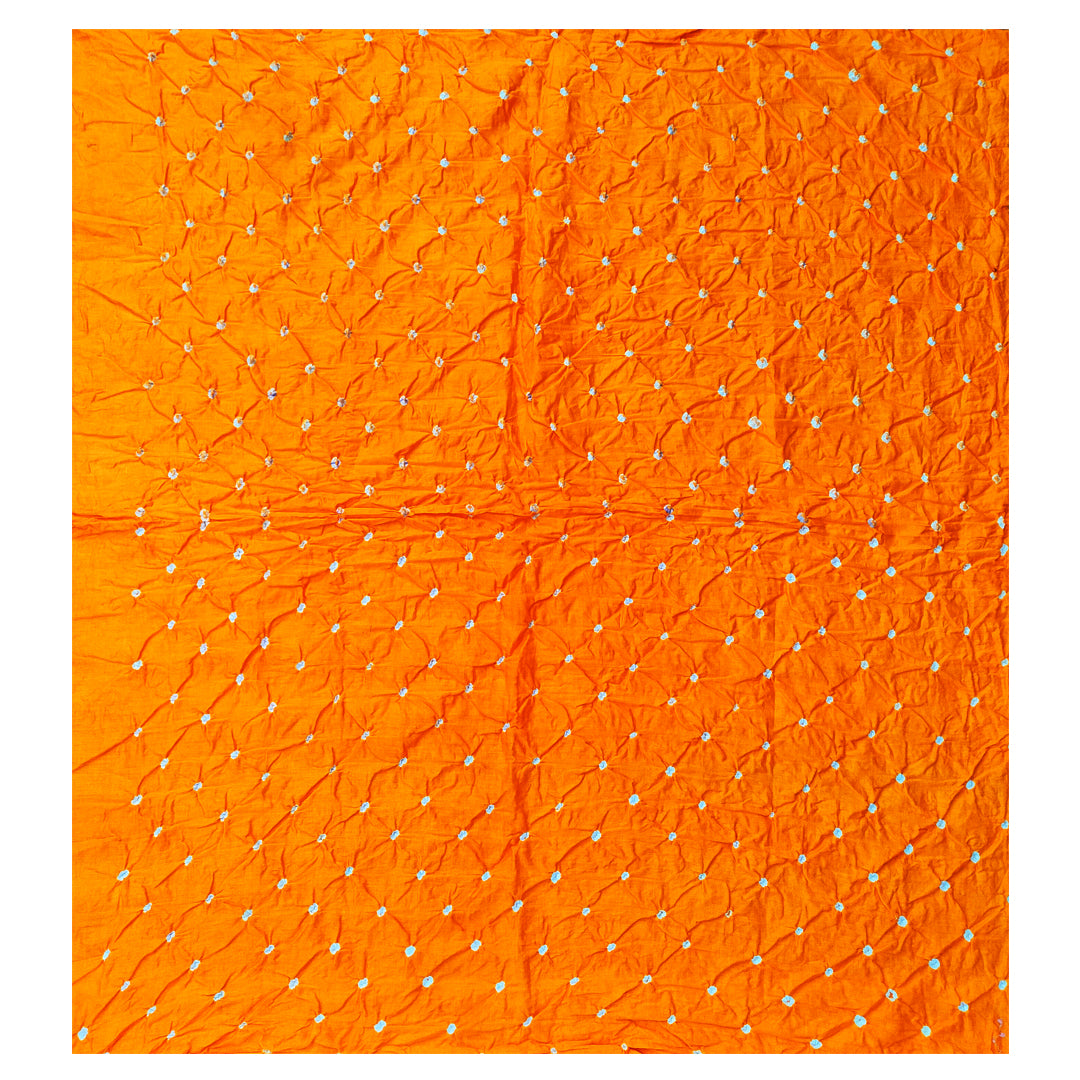 Craftooba Hand bandhni work cotton blouse material Orange | Blouse piece |