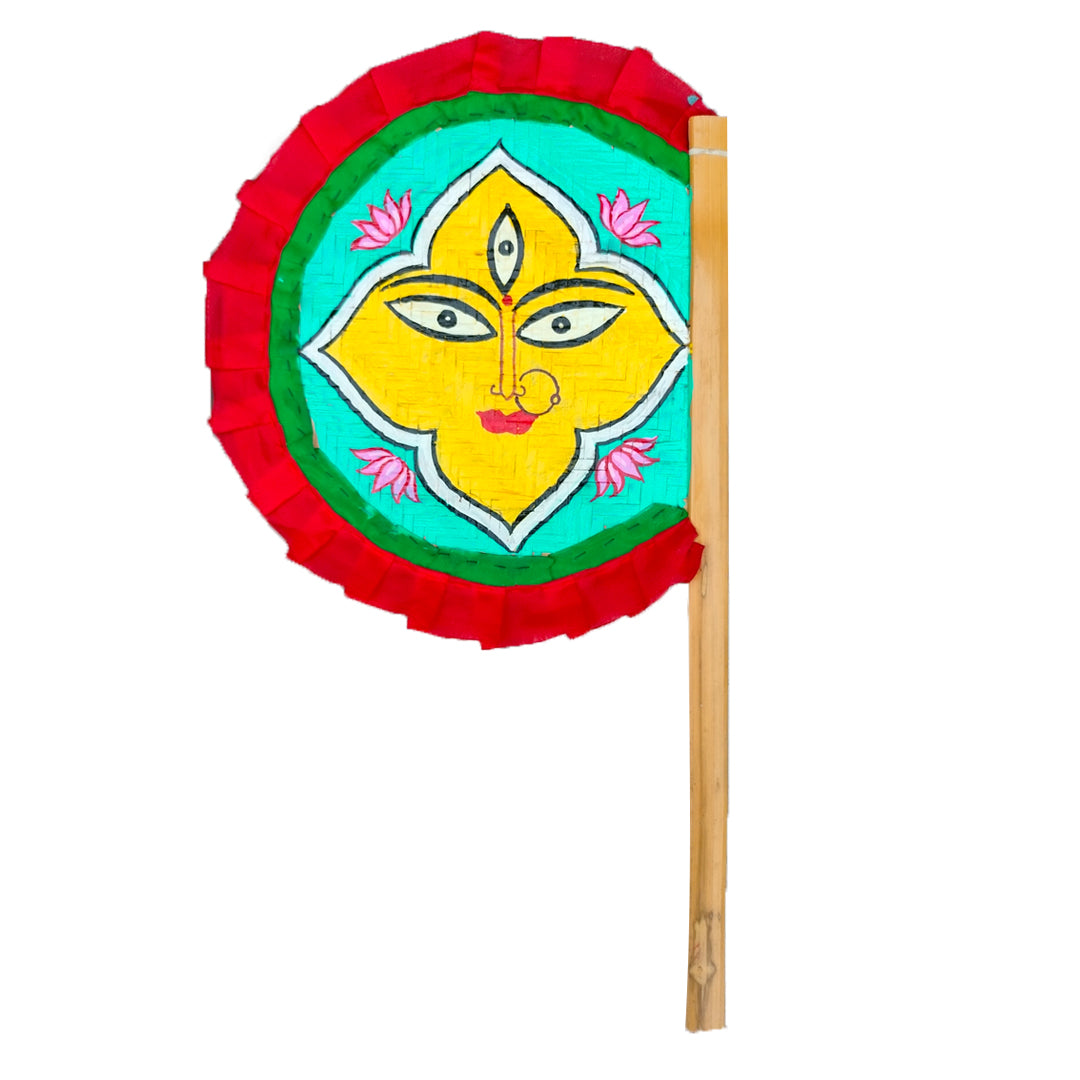 Craftooba Hand Painted bamboo made hand fan (hatpakha) for home decor & festival | Handmade & handpainted Beautiful Traditional Hand Fan for Cool Air & Home Decor and Travel Use