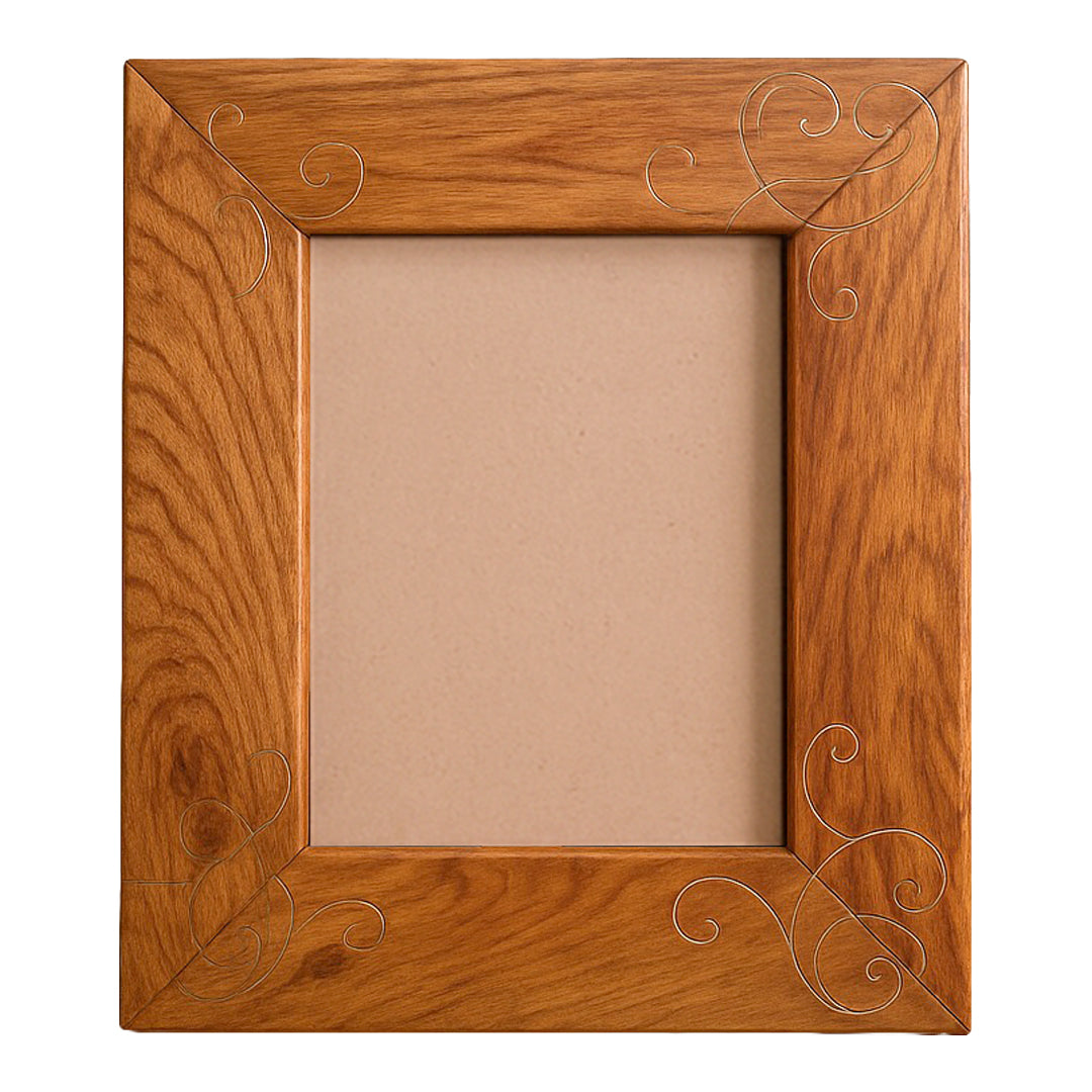 Product image Craftooba Premium Handcrafted Metal Inlay Wooden Table Top Frame – 5.5 x 3.5 inch Photo Display | Photo frame | Wooden photo Frame |