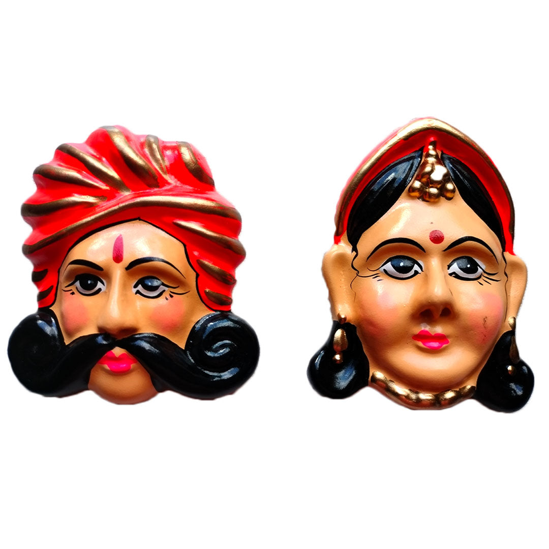 Rajasthani couple fridge magnet