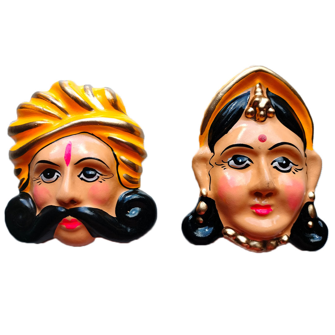 Rajasthani couple fridge magnet