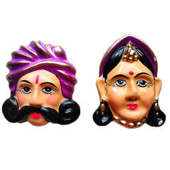 Rajasthani couple fridge magnet