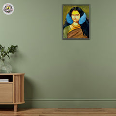 Craftooba Canvas Monalisa Inspired Indian Painting | Canvas | Stretched Canvas