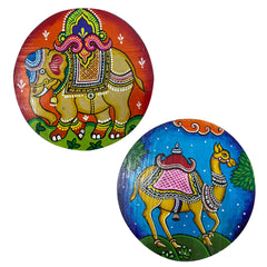 Wooden Hand painted and hand crafted decorative wall plates Combo | wall hangings, wall decor | Home Decor, Office Decor |