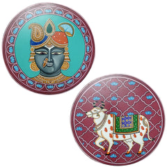 Wooden Hand painted and hand crafted decorative wall plates Combo Pitwai & Sreenath| wall hangings, wall decor | Home Decor, Office Decor |