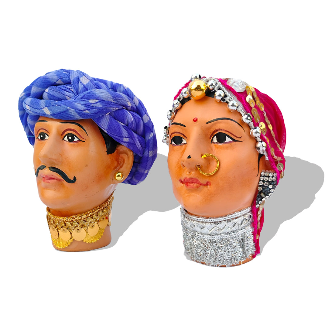 Traditional Rajasthani Couple Table Top Decor