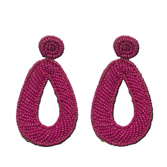 Craftooba Pink Coloured Beaded Earings Length: 9 cm, Breadth: 5 cm | Earings | Jewellery | Beads Jewellery | Fashion |