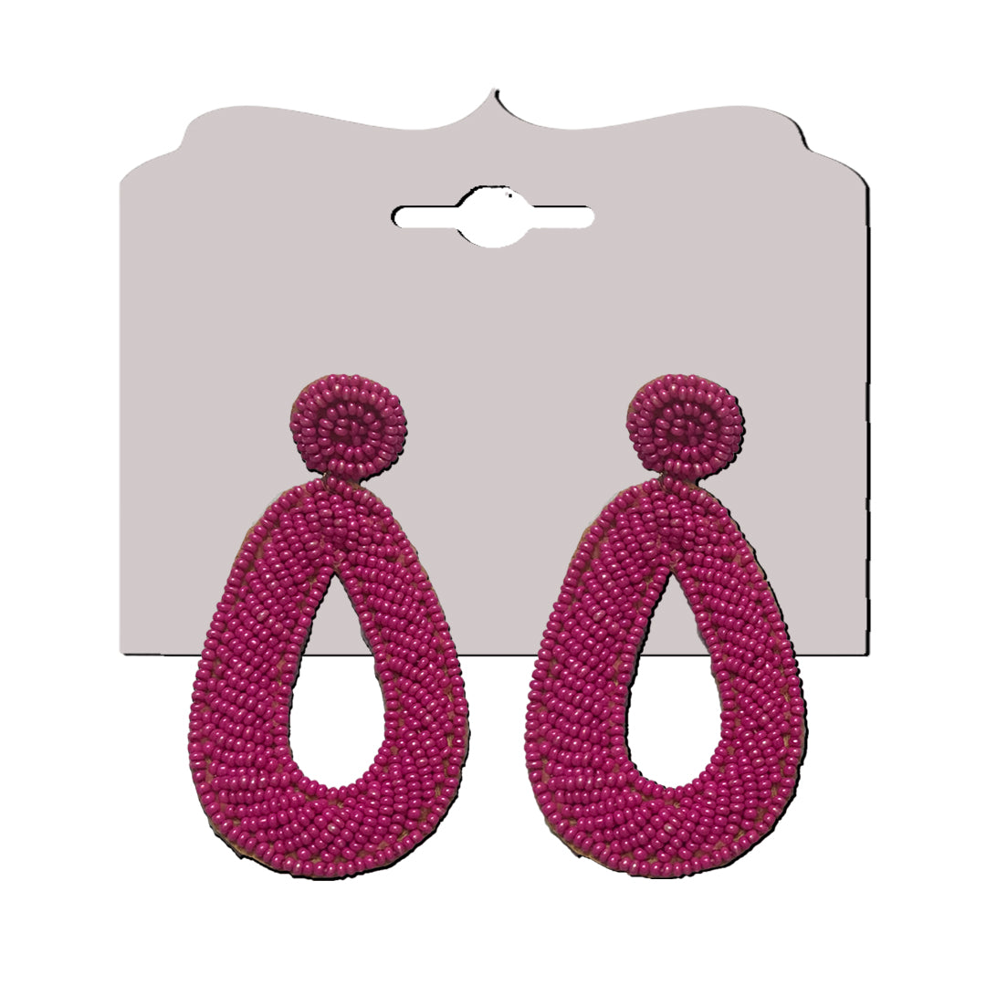 Craftooba Pink Coloured Beaded Earings Length: 9 cm, Breadth: 5 cm | Earings | Jewellery | Beads Jewellery | Fashion |