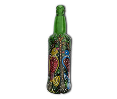 Hand Painted Glass Bottle Art for Home and Office Decor | Recycled Bottle Decor | Bottle Light| Bottle Vase | Patachitra Bottle Decor | Glass Bottle Decor