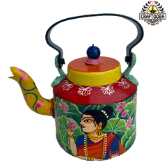 Lady with Lotus Aluminum Kettle - Large