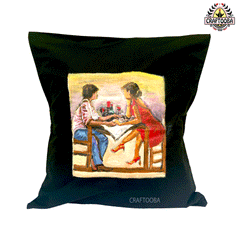 otton handpainted cushion Cover – 15 inches