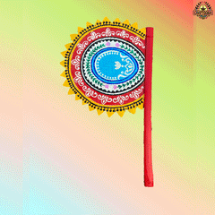 Cane handpainted hatpakha hand fan art – 8.5 inches | Cane handpainted hatpakha hand fan decor