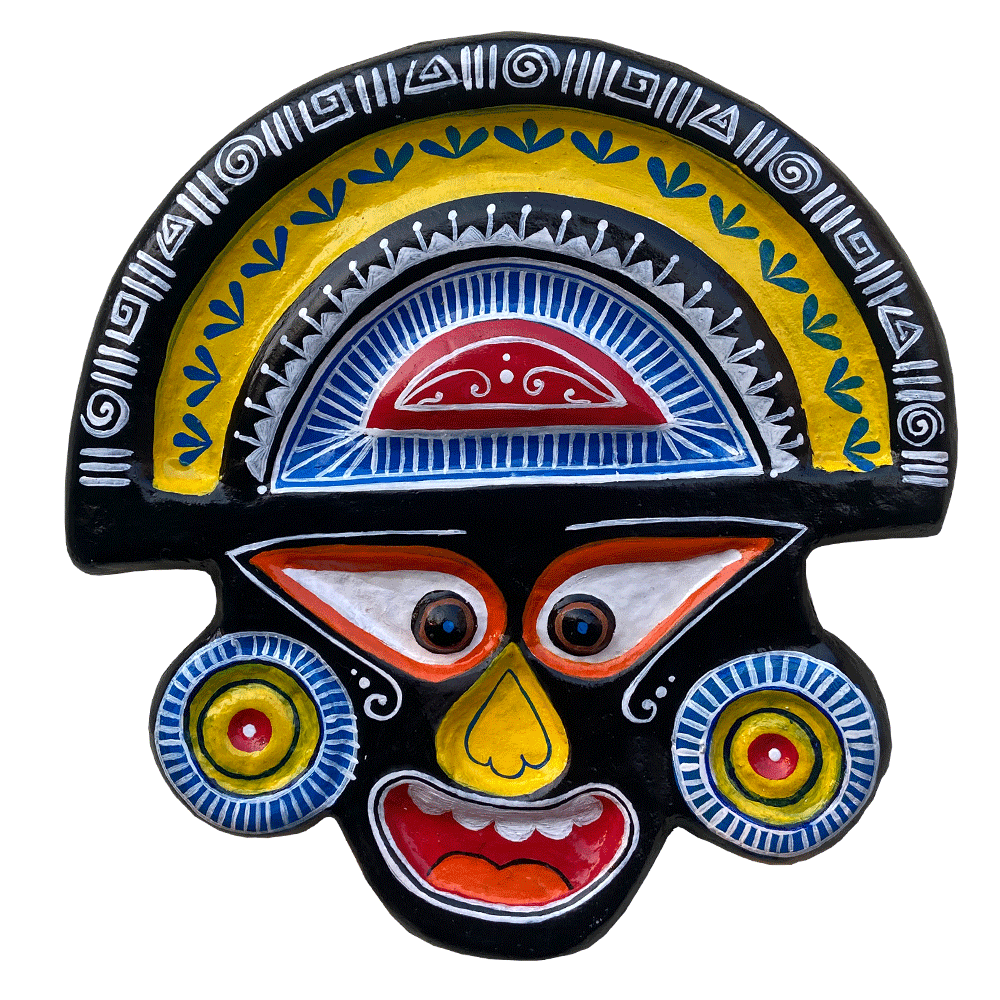 Wooden handpainted face mask | Wooden Face mask decor