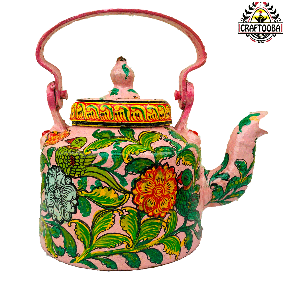 Pink PataChitra Art Aluminum Kettle - Medium