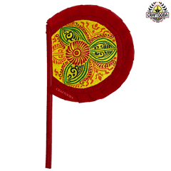 Cane handpainted hatpakha hand fan art – 8.5 inches | Cane handpainted hatpakha hand fan decor