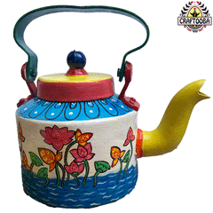 Lotus Painting Aluminum Kettle _ Large