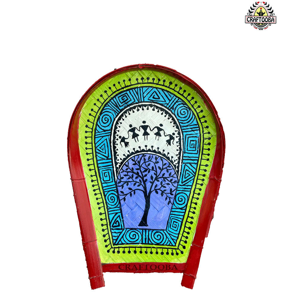 Cane handpainted Combo 2 Kulo art – 10 inches | Cane handpainted Kulo decor