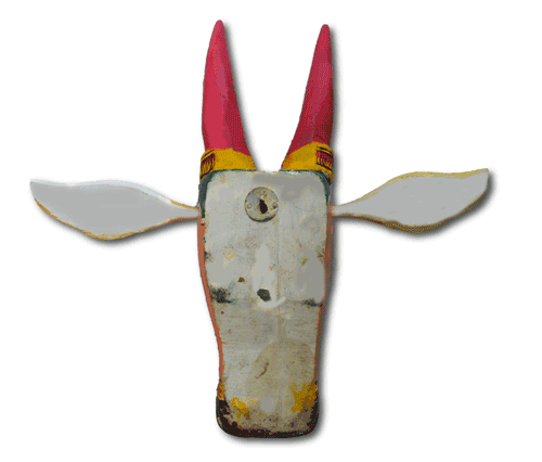 Wooden Hand painted and Hand crafted decorative beautiful Cow head wall hangings | Shrinathji | Size 15inches