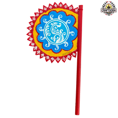 Cane handpainted hatpakha hand fan art – 8.5 inches | Cane handpainted hatpakha hand fan decor