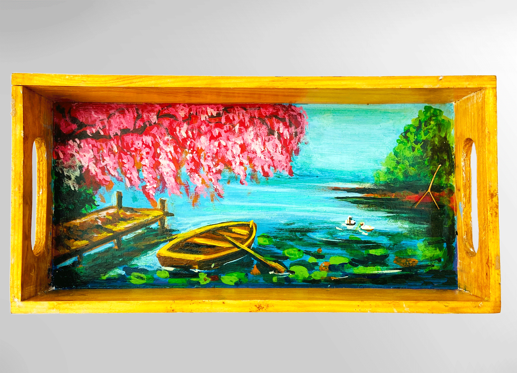 Handpainted Tray – Boat