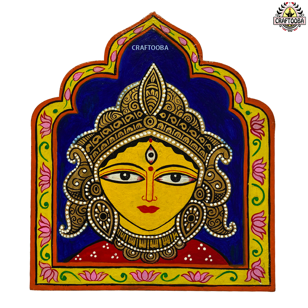 Wooden Hand painted wall hanging mandir and Hand crafted decorative beautiful wall hangings | Wall Decor | Size 8 inches