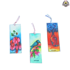 Pack of 3 original hand painted book marks (Laminated hard paper)