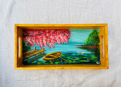 Handpainted Tray – Boat