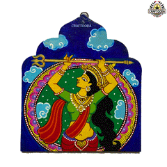 Wooden Hand painted wall hanging mandir and Hand crafted decorative beautiful wall hangings | Wall Decor | Size 8 inches