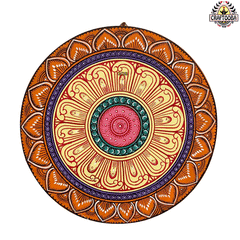 Alpona Painting 2 Wall Plate  | Wall Decor | Size 12 inches