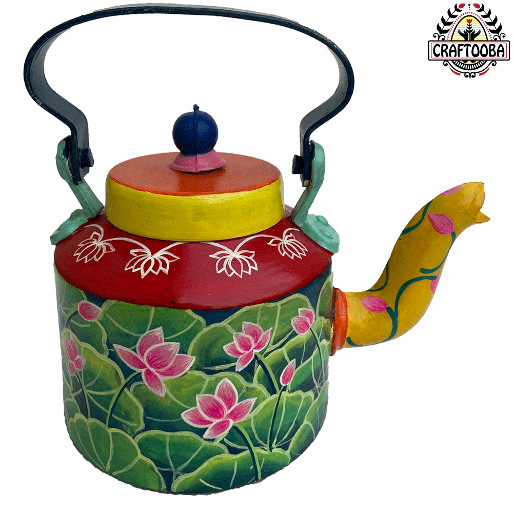 Lady with Lotus Aluminum Kettle - Large