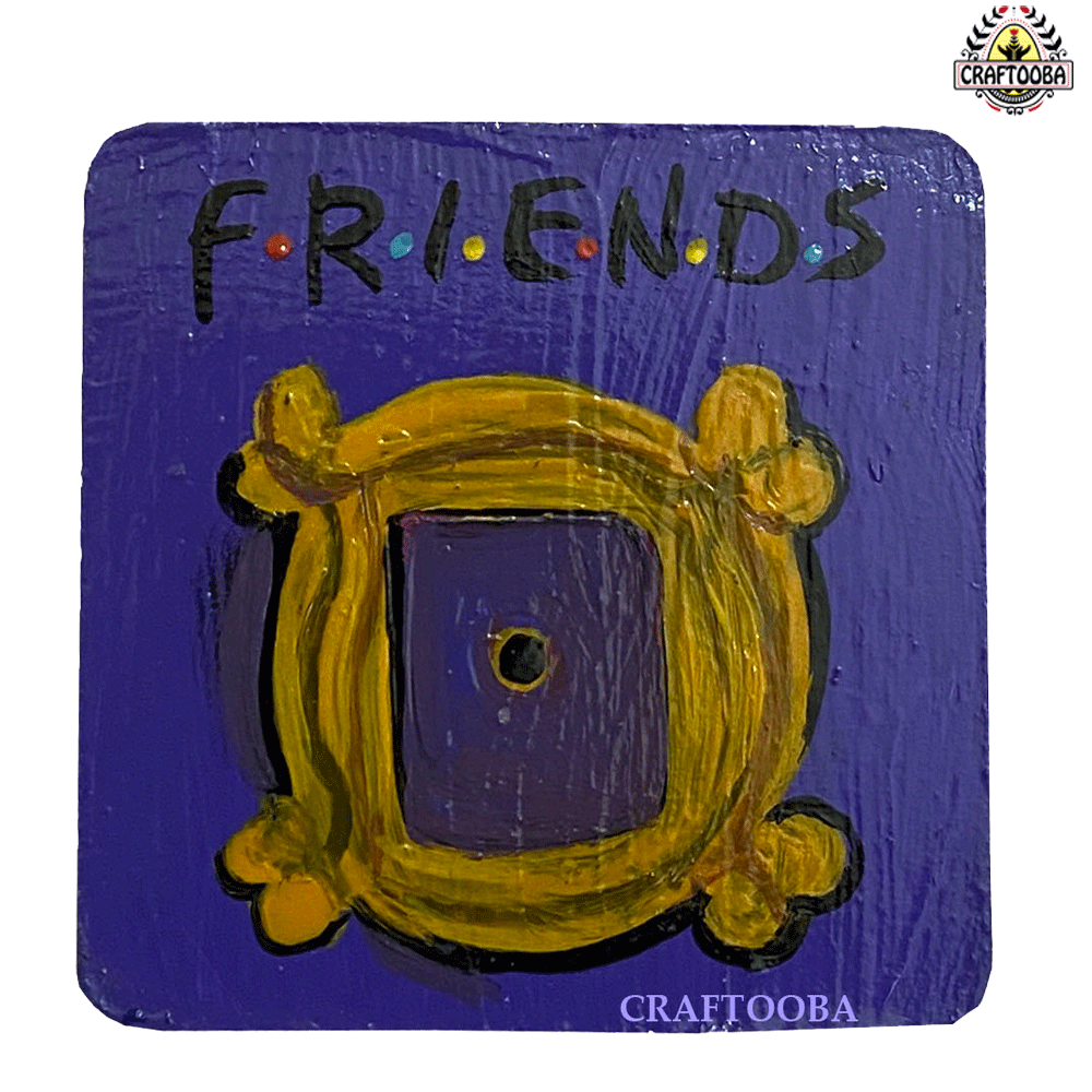 Mdf handpainted Fridge Magnet –FRIENDS set of 6 art – 3.4 inches | Mdf handpainted Fridge Magnet decor