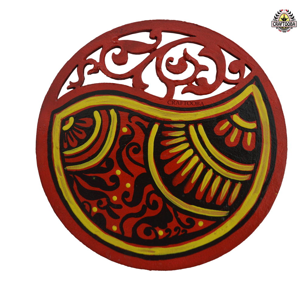 Engineered wooden handpainted Coasters art –  | Engineered wooden handpainted coaster decor