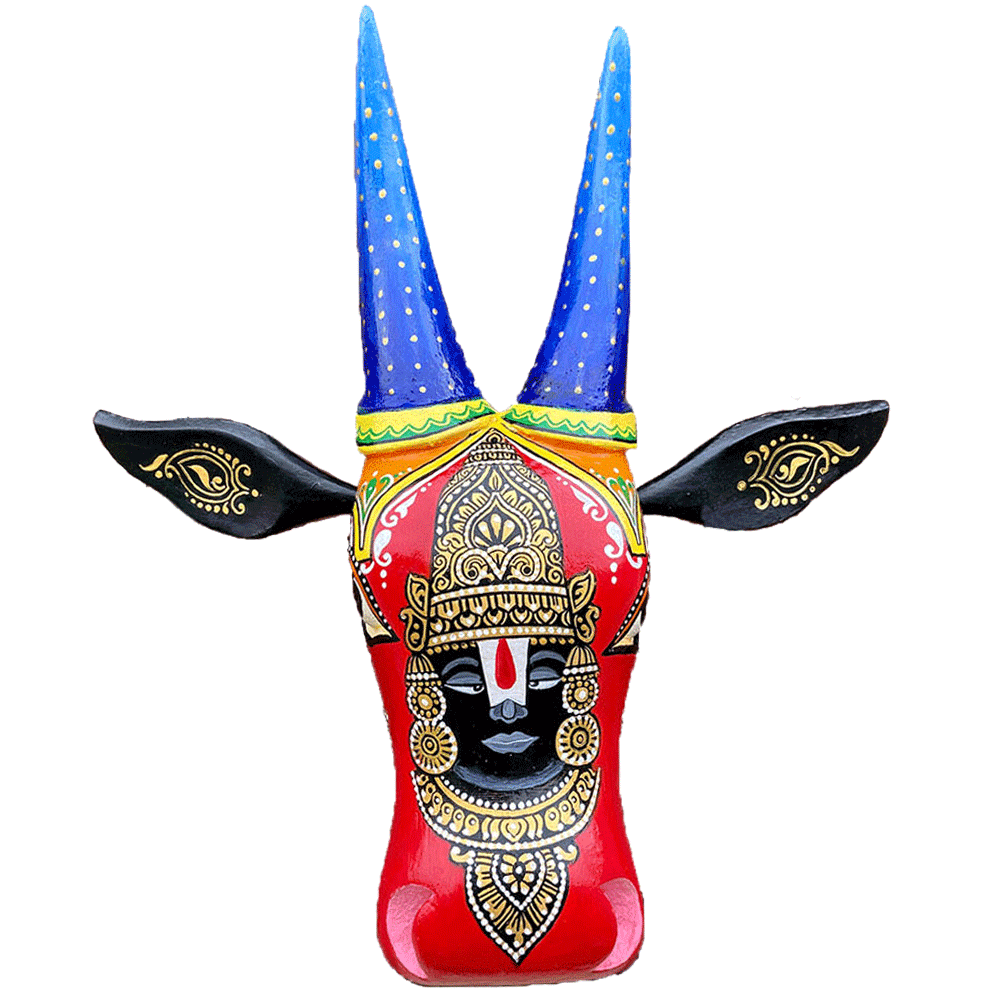 Red Lord Venkateshwara | Lord Balaji 15 inches cow head