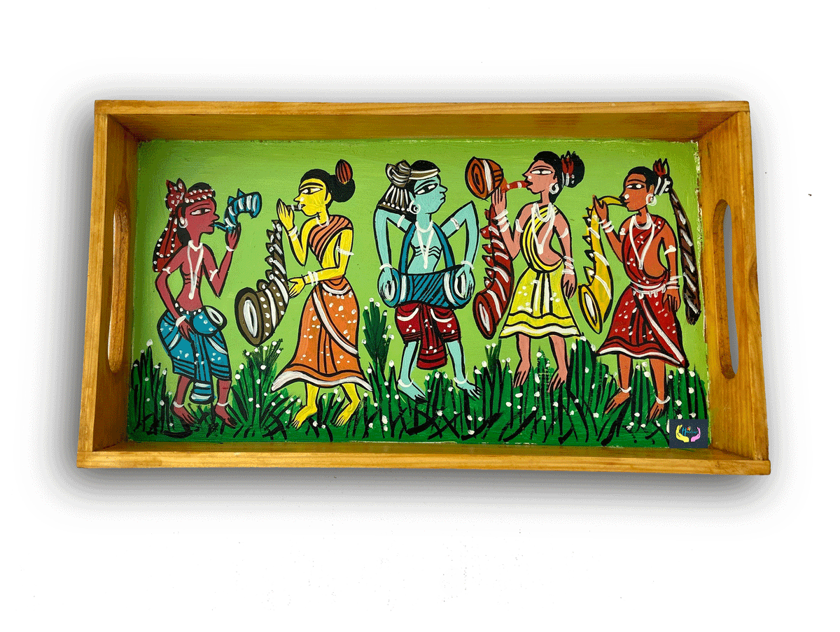 Handpainted Tray – Patachitra of West Bengal