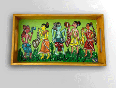 Handpainted Tray – Patachitra of West Bengal