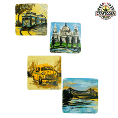 Mdf handpainted Fridge Magnet –Friendship set of 6 art – 3.4 inches | Mdf handpainted Fridge Magnet decor