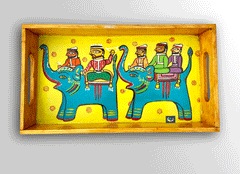 Handpainted Tray – Yellow