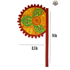 Cane handpainted hatpakha hand fan art – 8.5 inches | Cane handpainted hatpakha hand fan decor